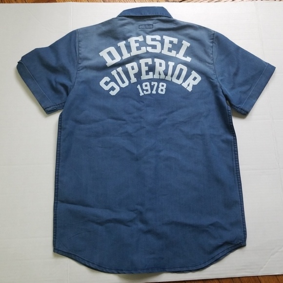 Diesel Other - Diesel Boys Button Up Short Sleeve Shirt szM 10/12